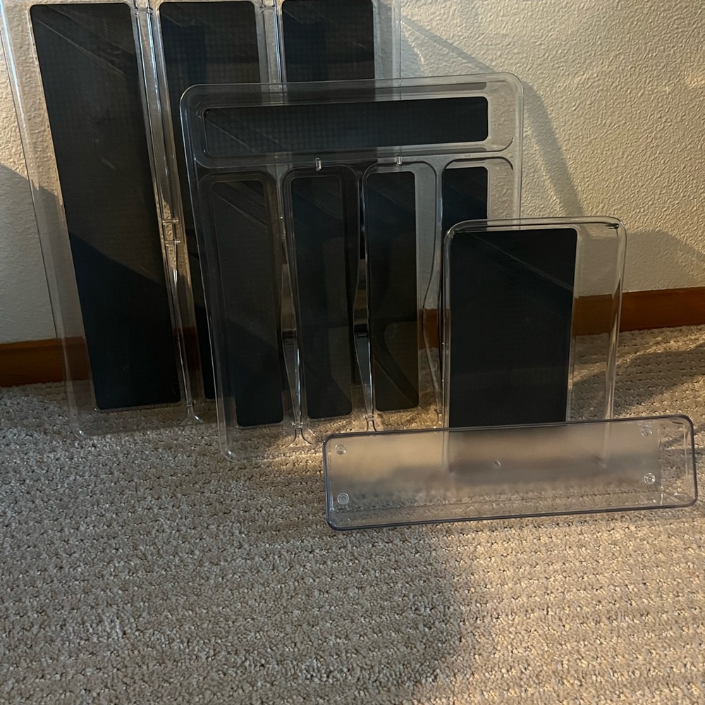 Clear and Black Acrylic Display Stands